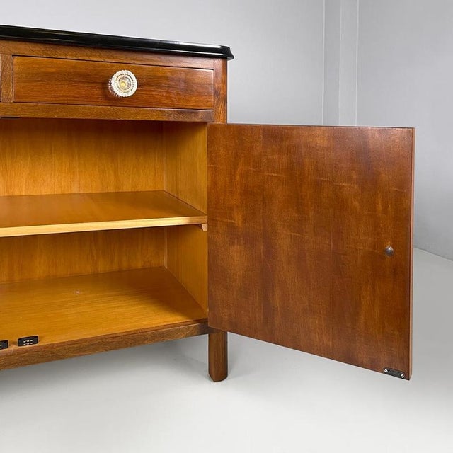 Italian Art Deco Wooden Dresser with Drawers and Transparent Glass Handles, 1940s For Sale - Image 16 of 18