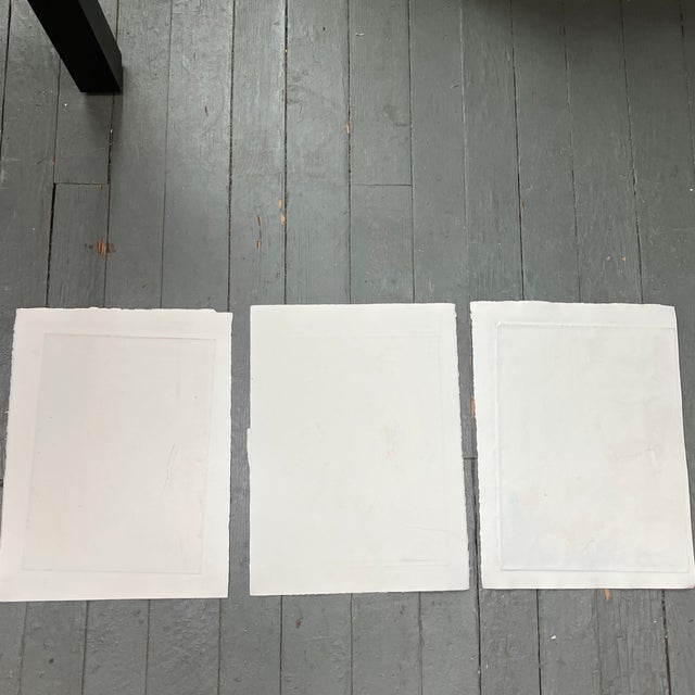 Contemporary 3 Original Female Nude Abstract Mono-Prints - Set of 3 For Sale - Image 11 of 11