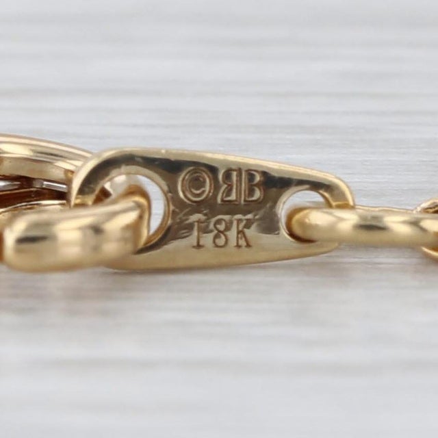 Mid 20th Century 0.18ctw Diamond Circles Necklace 18k Yellow Gold 17.25" Cable Chain For Sale - Image 4 of 6