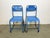 1950s Set of Industrial Blue Iron Chairs, 1950s For Sale - Image 5 of 18