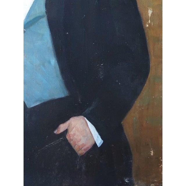Friedrich Engels Portrait Painting, Original Soviet Art, 1967 (120-90) For Sale - Image 6 of 6