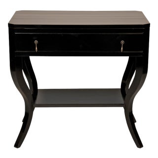 Weldon Side Table in Distressed Black For Sale