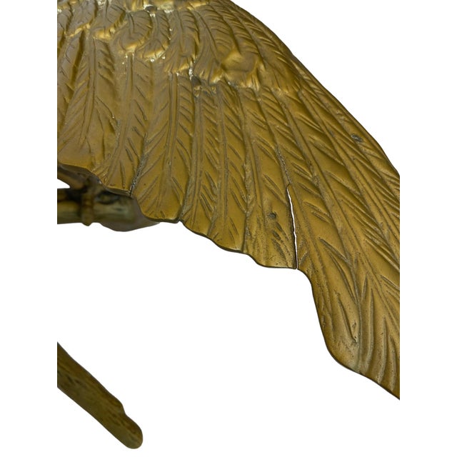 Mid 20th Century Mid 20th Century Brass Eagle Statue For Sale - Image 5 of 6