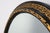 Wood French Neoclassical Oval Black and Gilt Mirror, 1950s For Sale - Image 7 of 11