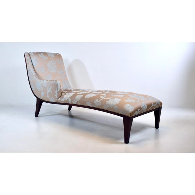 An elegant chaise lounge or Recamier sofa by Stickley Furniture in left and right wing options. Generous, lithe...