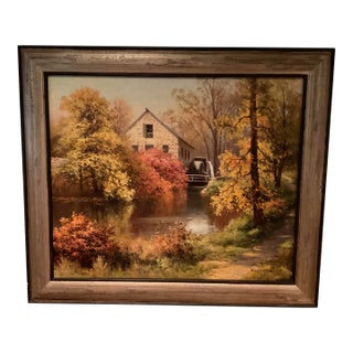 Autumn Landscape Oil Painting by Robert Wood For Sale