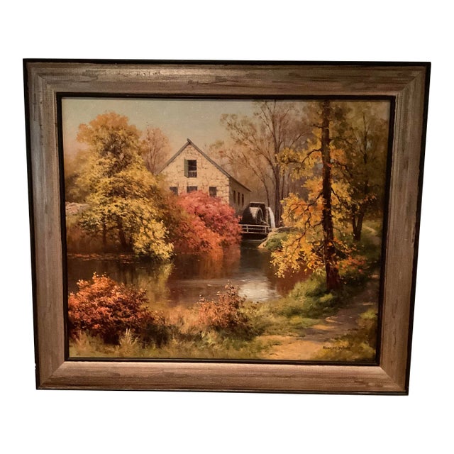 Autumn Landscape Oil Painting by Robert Wood For Sale
