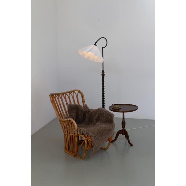 Danish Rattan Lounge Chair by Tove Kindt-Larsen for R. Wengler, 1940s For Sale - Image 12 of 18