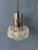 Mid-Century Crystal Glass Hanging Lamp with Chrome Frame For Sale - Image 6 of 11