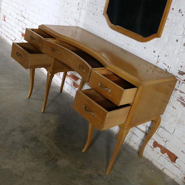 Art Deco Style Vanity with Mirror and Chair by Rway Northern Furniture Company of Sheboygan ...