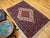 Navy Blue Vintage Persian Senneh Kilim Rug, Handwoven Wool & Cotton, Medallion Pattern, Navy & Ivory, 4x6 For Sale - Image 8 of 16