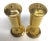 Lovely set of bright vivid gold salt and pepper shakers. These are in vintage condition with the cork missing on one and...