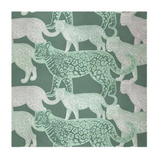 Walking Leopards 4 Fabric Wall Covering by Chiara Mennini for Midsummer-Milano For Sale