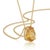 Contemporary Elegant Citrine Pear Cut Statement Necklace, November Birthstone Necklace For Sale - Image 3 of 3