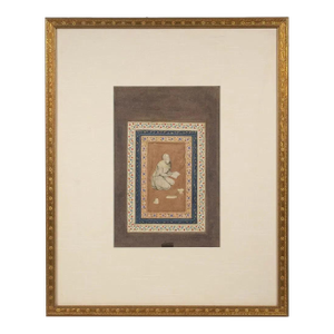 Indian Miniature Painting of a Scholar, Mughal Period