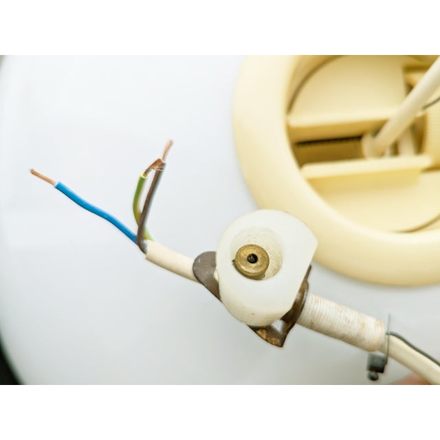 White Opaline Glass, Aluminum & Plastic Black & White Pendant by Achille & Pier Giacomo Castiglioni for Flos, 1960s For Sale - Image 13 of 14