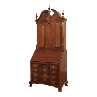 Maddox Chippendale Style Block Front Cherry Secretary Desk For Sale