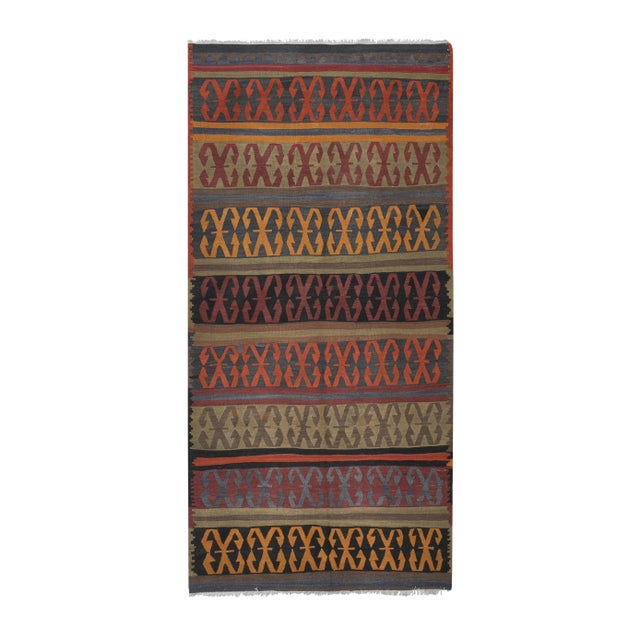 Vintage Turkish Konya Kilim Rug 4'11'' X 10'1'' For Sale - Image 11 of 11