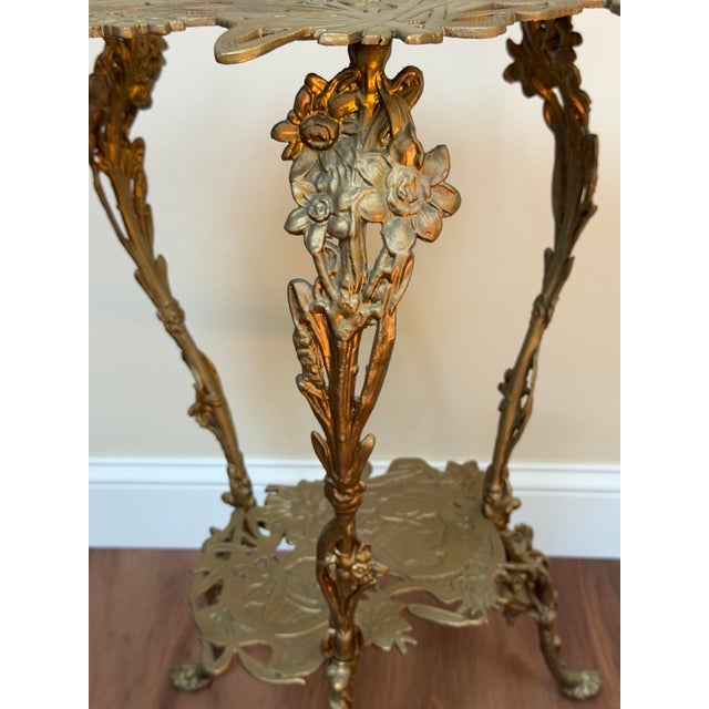 Vintage Art Nouveau Swan Pedestal Side Table Plant Stand For Sale In New York - Image 6 of 16