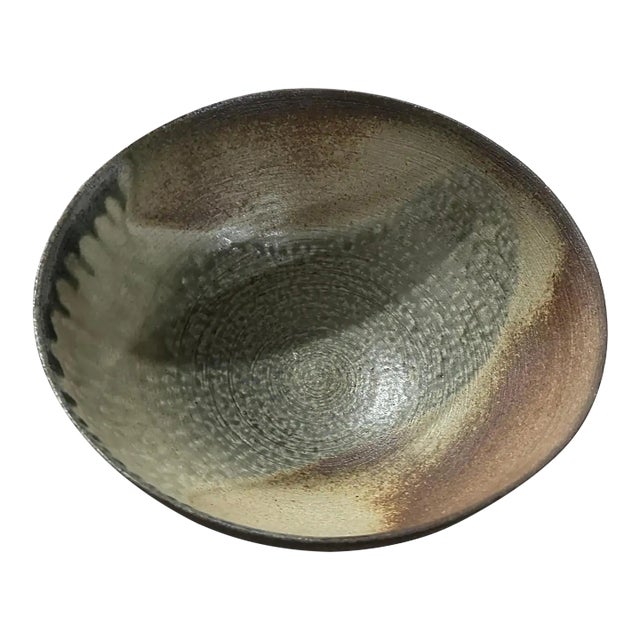 1960s Organic Modern Stoneware Bowl by Nanni Valentini for Ceramica Arcore For Sale