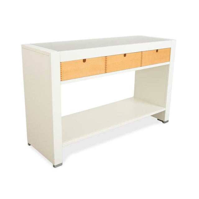 Modern Wooden Sideboard in White and Brown from Hülsta For Sale - Image 3 of 16