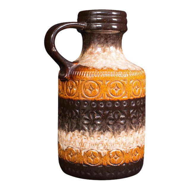 1960s Vintage German Ceramic Decorative Jug For Sale