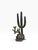Metal 1980s Monumental 42" Martin Borja Brutalist Bronze Saguaro & Prickly Pear Cactus on Smoky Quartz Base For Sale - Image 7 of 9