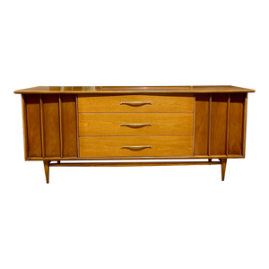 1960s Kent Coffey Foreteller Mid Century 9 Drawer Walnut Lowboy Dresser