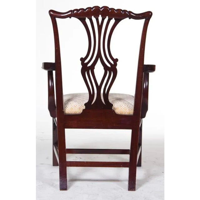 1970s Vintage Chippendale Arm Chairs - a Pair For Sale - Image 4 of 6