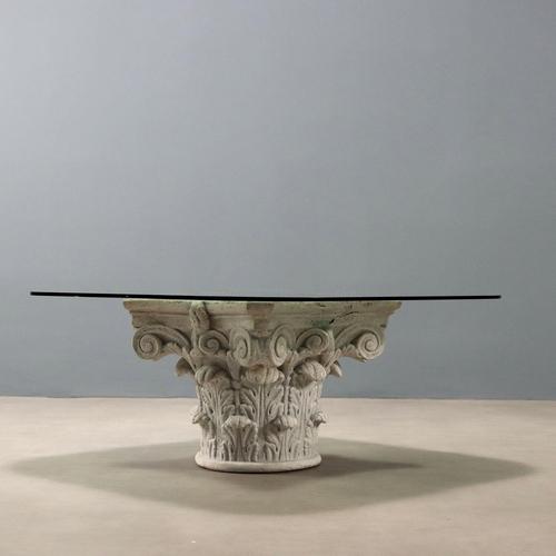 Small Antique Glass and Earthenware Table, Italy, 20th Century For Sale - Image 10 of 11