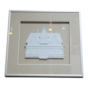 Harris Strong Framed "Victorian House" Plaster Sculpture