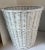 Vintage White Wicker Waste Basket For Sale - Image 9 of 9
