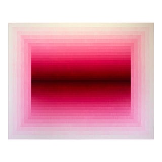 Contemporary Abstract Acrylic on Canvas "Adjusted Light (Rose Madder / Deep Rose Madder)" by Andy Harwood For Sale