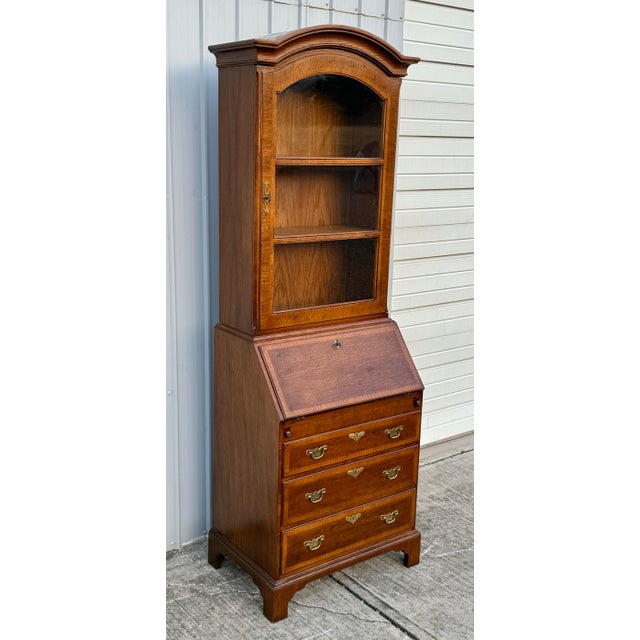 Chippendale Vintage Henredon 18th Century Portfolio Secretary Desk For Sale - Image 3 of 12