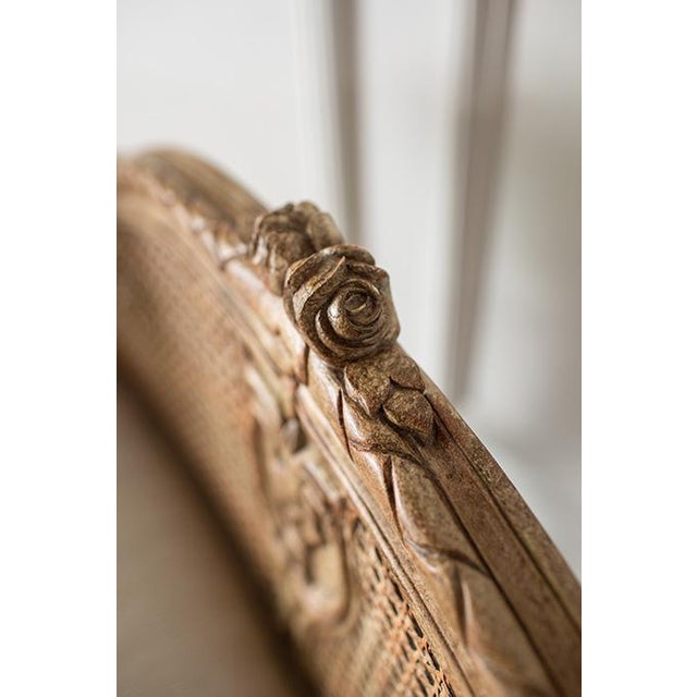 1990's Design Source Ltd. French Country Louis XVI Style Double-Cane Banquette Settee For Sale - Image 10 of 17