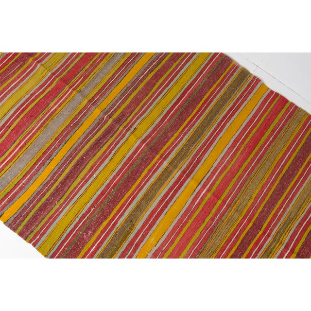 Yellow 1950s Red, Yellow & Grey Wool Rug For Sale - Image 8 of 10