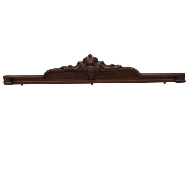 Historic Walnut Pediment For Sale