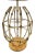 Brown Vintage Metal Faux Bamboo Cage Regency Style Table Lamp For Sale - Image 8 of 10
