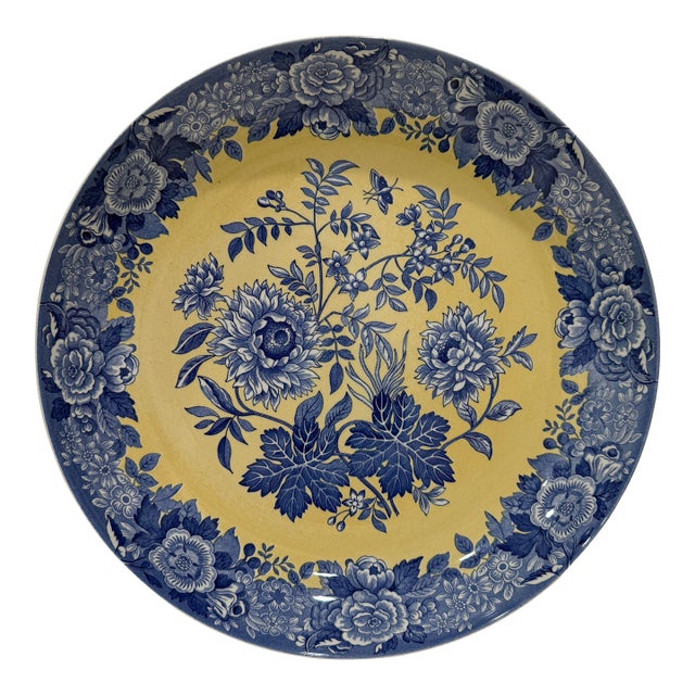 Spode Blue Room Garden Collection Jasmine Large Serving Bowl Yellow For Sale