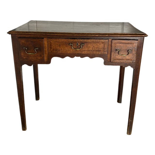 Antique George III Oak Desk, 1890 For Sale