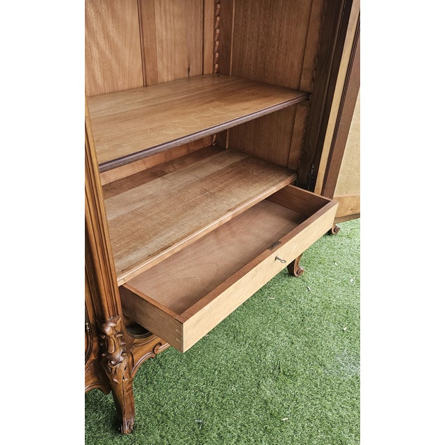 Late 19th Century French Armoire, Rococo, Louis XV Style, Mirrored Doors For Sale - Image 13 of 18