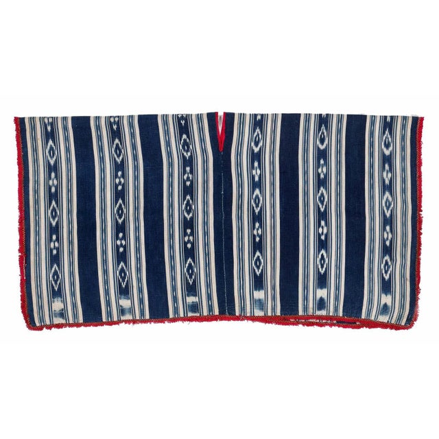 Asian Vintage Hand-woven Ikat Poncho from Central Ecuador For Sale - Image 3 of 8