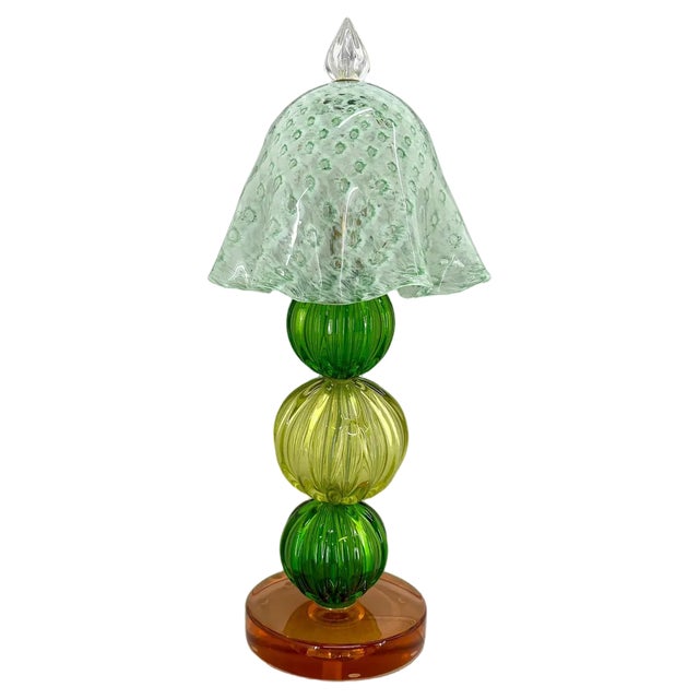 Murano Glass Mushroom Table Lamp, Italy, 1990s For Sale