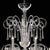 Mid-Century Modern Huge Venetian Elegant Transparent “Curls” Murano Glass Chandelier For Sale - Image 3 of 6