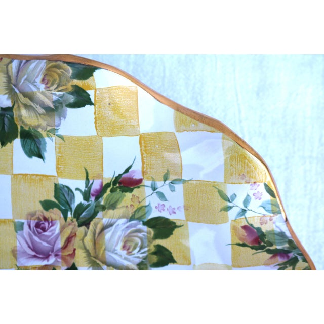 Late 20th Century MacKenzie-Childs Honeymoon Dandy Lion Yellow 16” Scalloped Platter For Sale In Cincinnati - Image 6 of 16