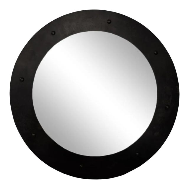 NOIR Clay Mirror, Black Metal, Large For Sale