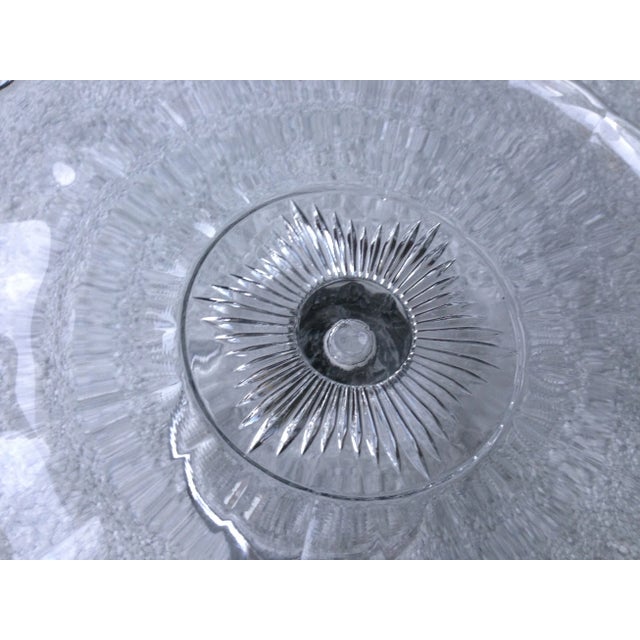 Vintage Glass Cake Plate Stand For Sale - Image 4 of 11