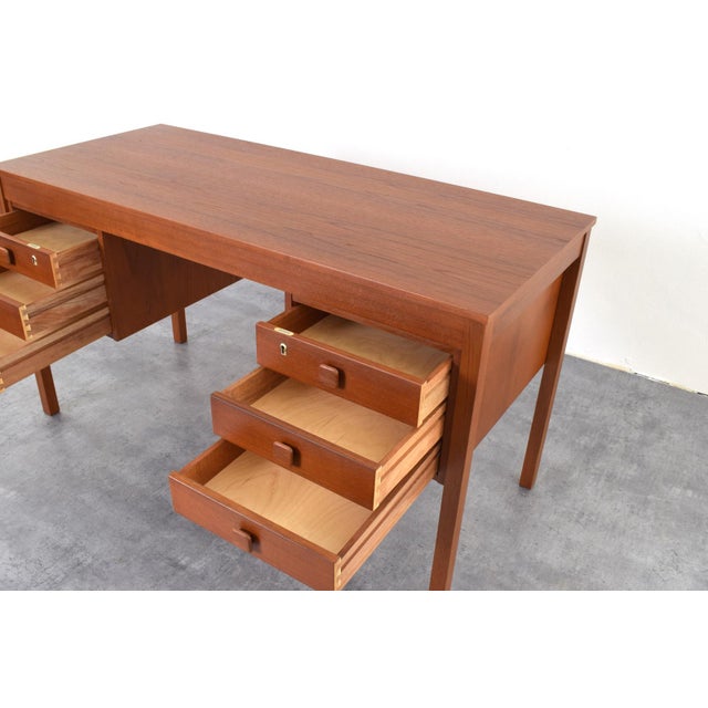 Mid-Century Modern Danish Teak Desk from Domino Møbler, 1960s For Sale - Image 16 of 18