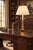 Mid 20th Century Vintage Monumental Stiffel Neoclassical Brass Dual-Light Table Lamp With Ivory Linen Shade For Sale - Image 5 of 8