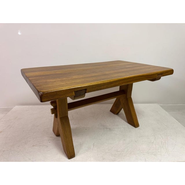 1970s Mid-Century Refectory Style Oak Dining Table from De Puydt, Belgium, 1970s For Sale - Image 5 of 14